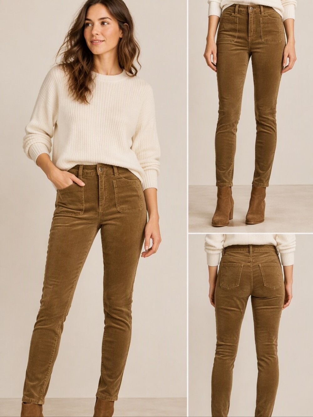 Pilcro & The Letterpress High Rise Skinny Brown Corduroy Pants ($148)